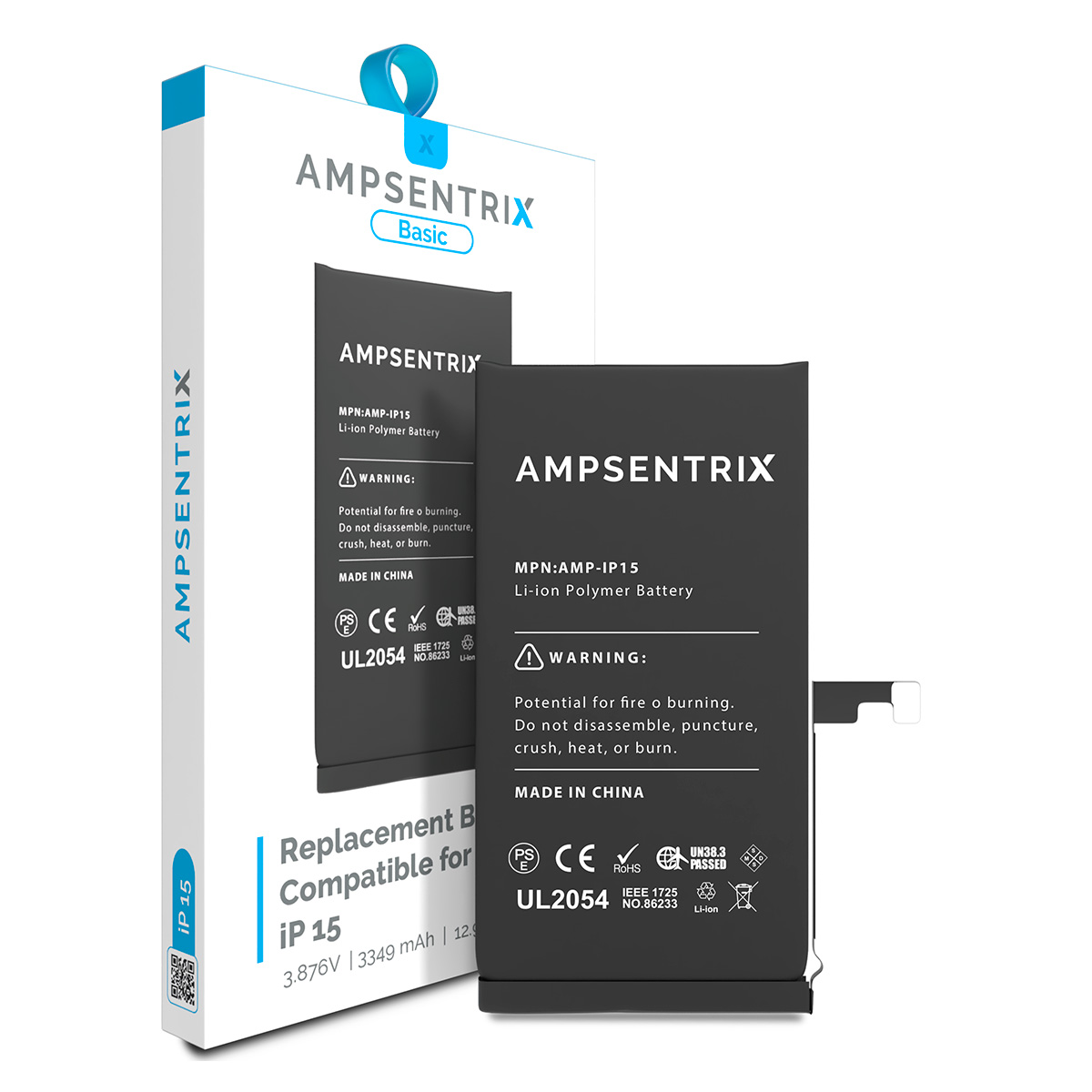 Bateria Ampsentrix Basic iPhone 15